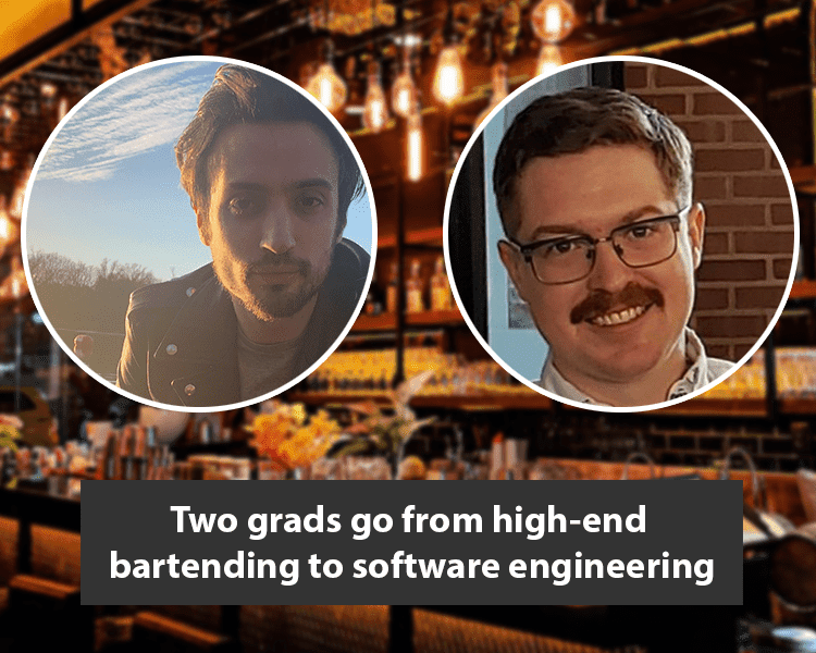 Two grads go from high-end bartending to software engineering thumbnail